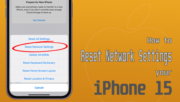 reset network settings on iphone 15