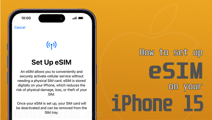 set up esim on iphone 15